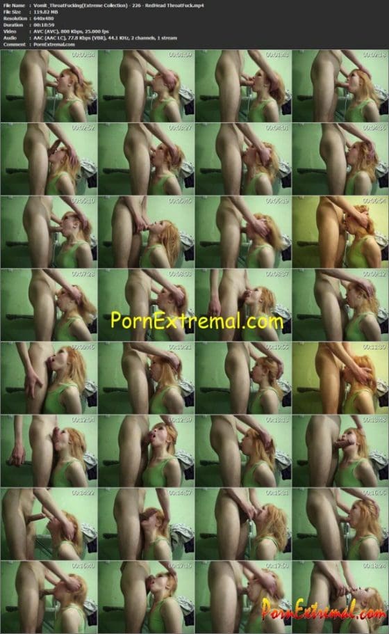 Vomit & ThroatFucking(Extreme Collection) - 226 - RedHead ThroatFuck.mp4