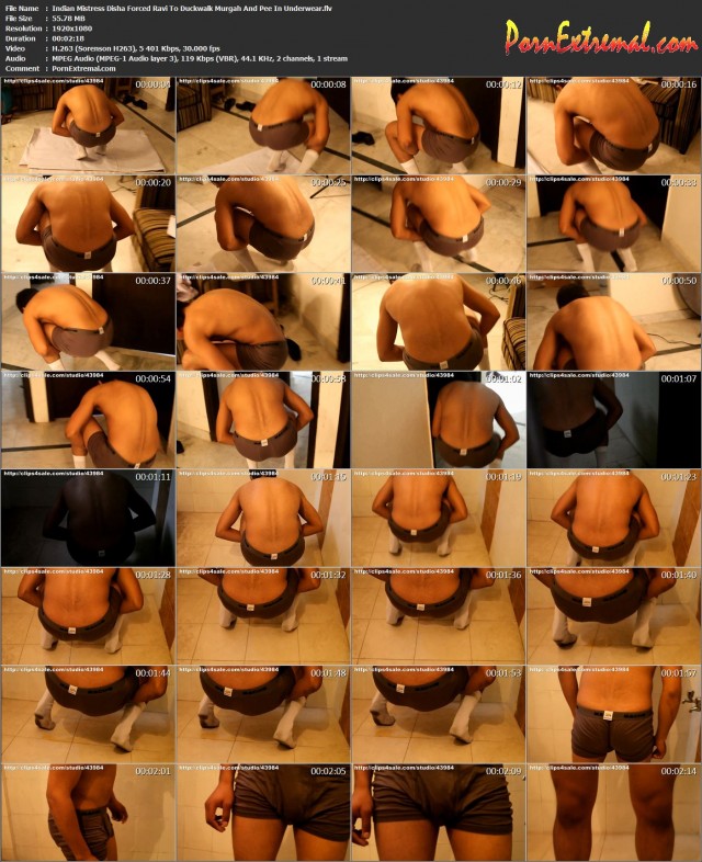 Indian Mistress Disha Forced Ravi To Duckwalk Murgah And Pee In Underwear
