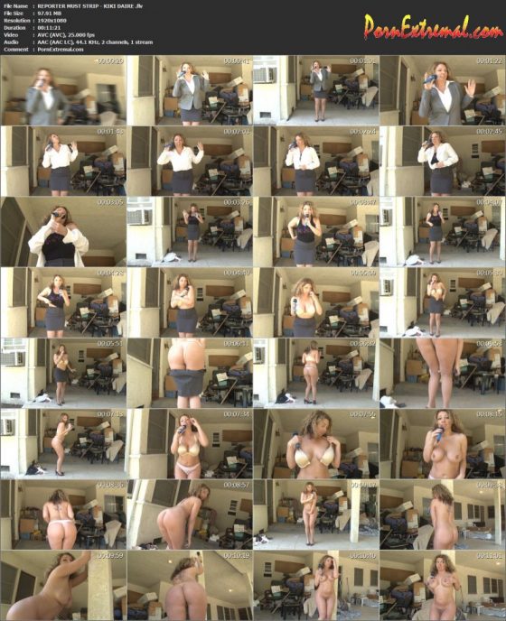 ForcedFantasies - REPORTER MUST STRIP - KIKI DAIRE REPORTER MUST STRIP - KIKI DAIRE